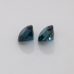 Turmalin Paar - blau, rund, 3.5x3.5 mm, 0.32 cts, Nr. TR99379