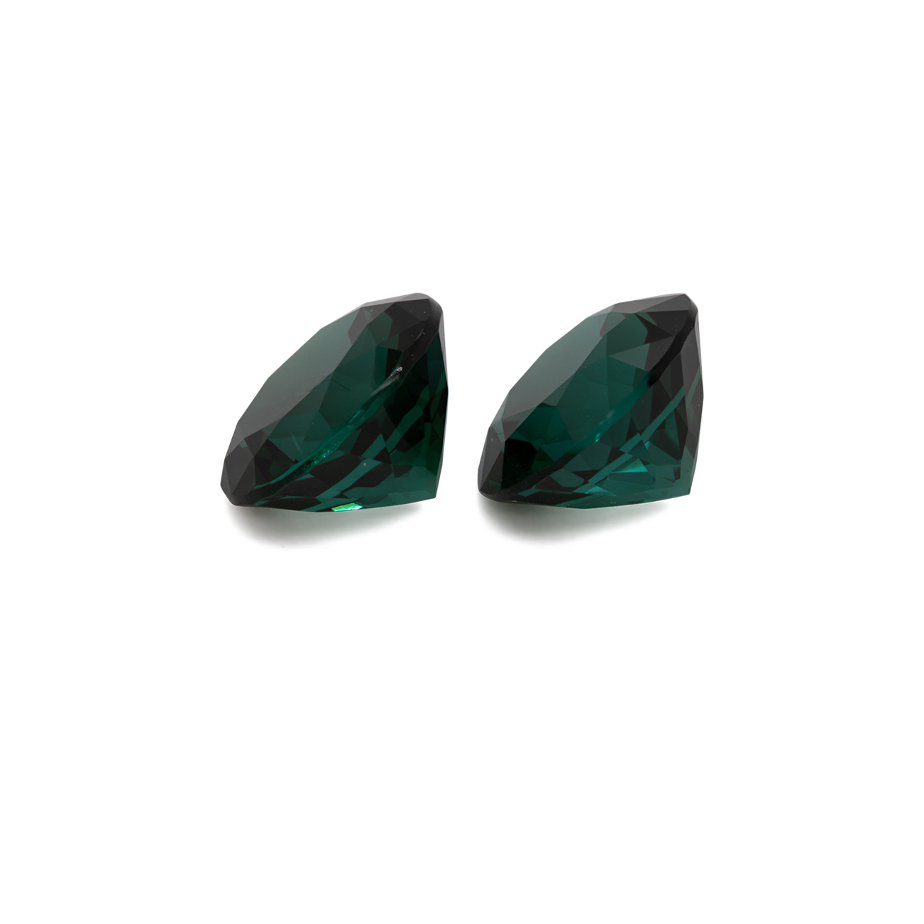 Turmalin Paar - grün, rund, 9x9 mm, 5,77 cts, Nr. TR99808