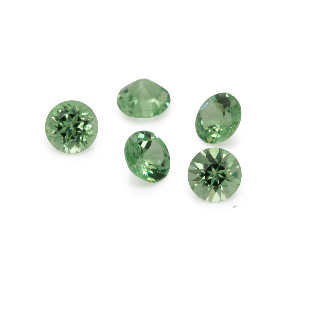 Tsavorite - green, round, 2x2 mm, 0.033-0.045 cts, No. TS29001
