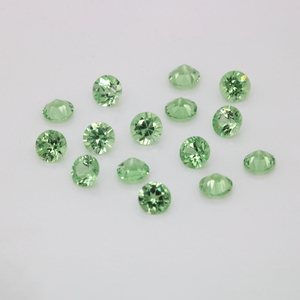 Tsavorite - green, round, 2x2 mm, 0.033-0.045 cts, No. TS29001