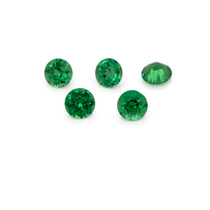 Tsavorite - green, round, 2.5x2.5 mm, 0.060-0.079 cts, No. TS32004