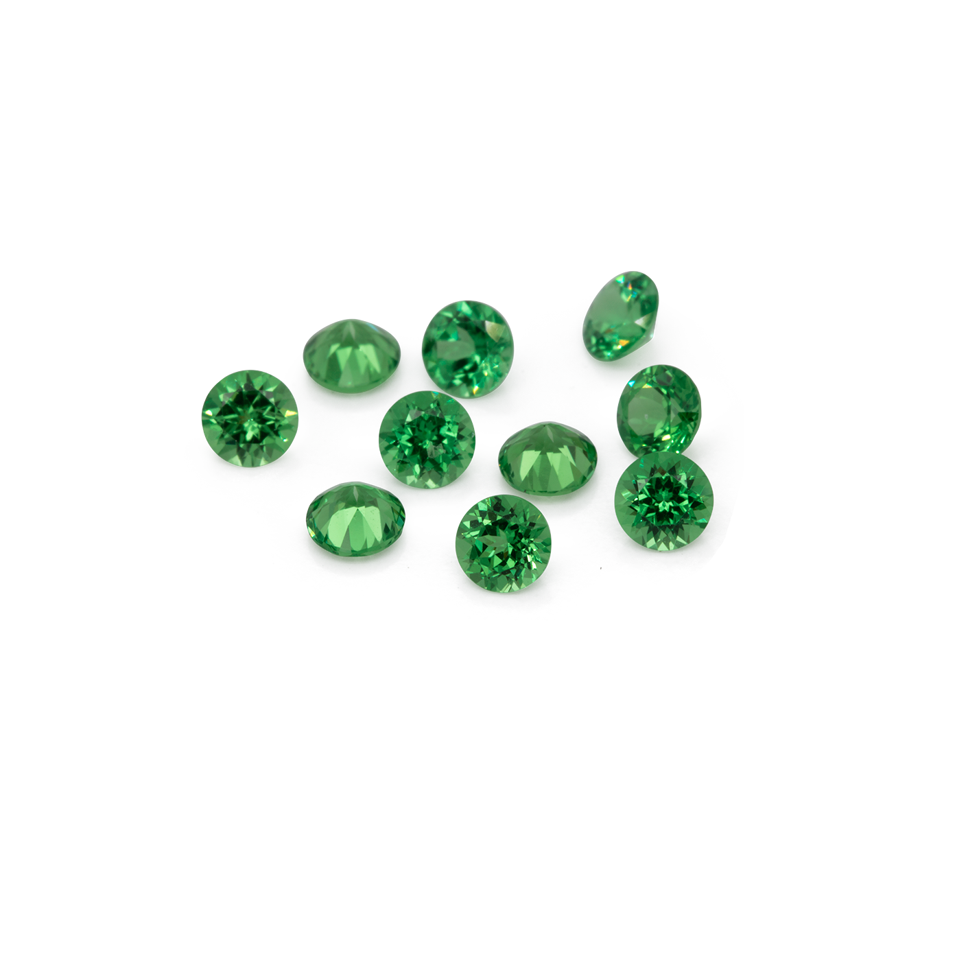 Tsavorit - dunkel grün, rund, 3x3 mm, 0,11-0,14 cts, Nr. TS33004