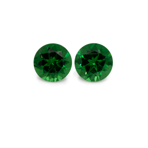 Tsavorit Paar - grün, rund, 3x3 mm, 0,23 cts, Nr. TS51001