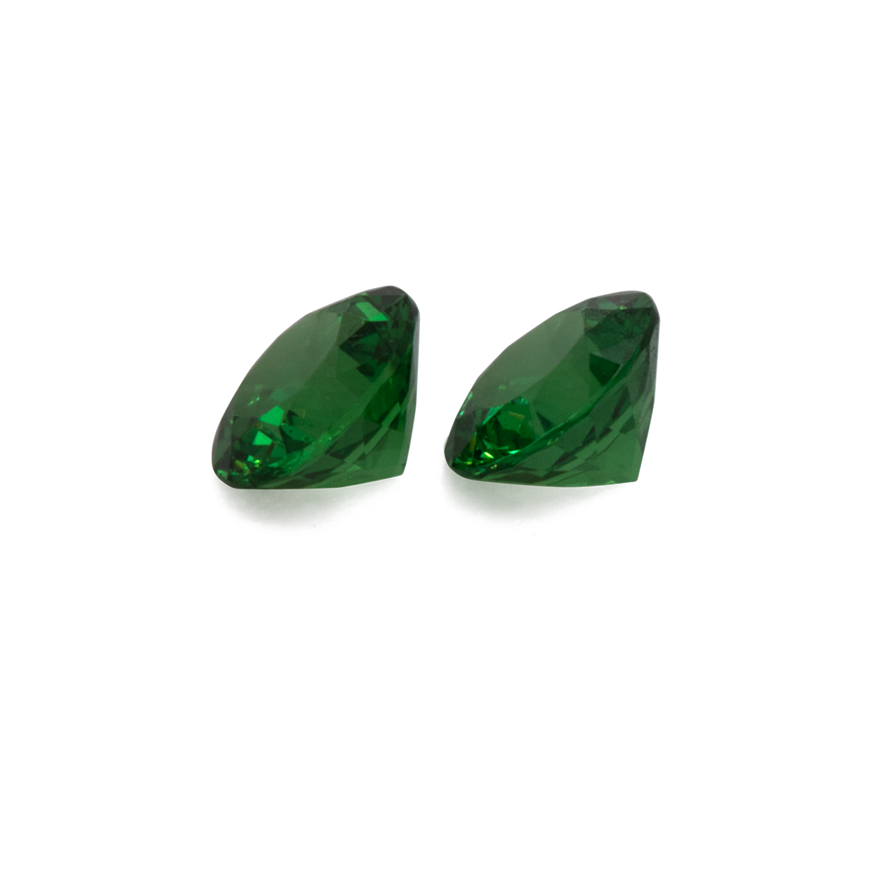 Tsavorit Paar - grün, rund, 3x3 mm, 0,23 cts, Nr. TS51001
