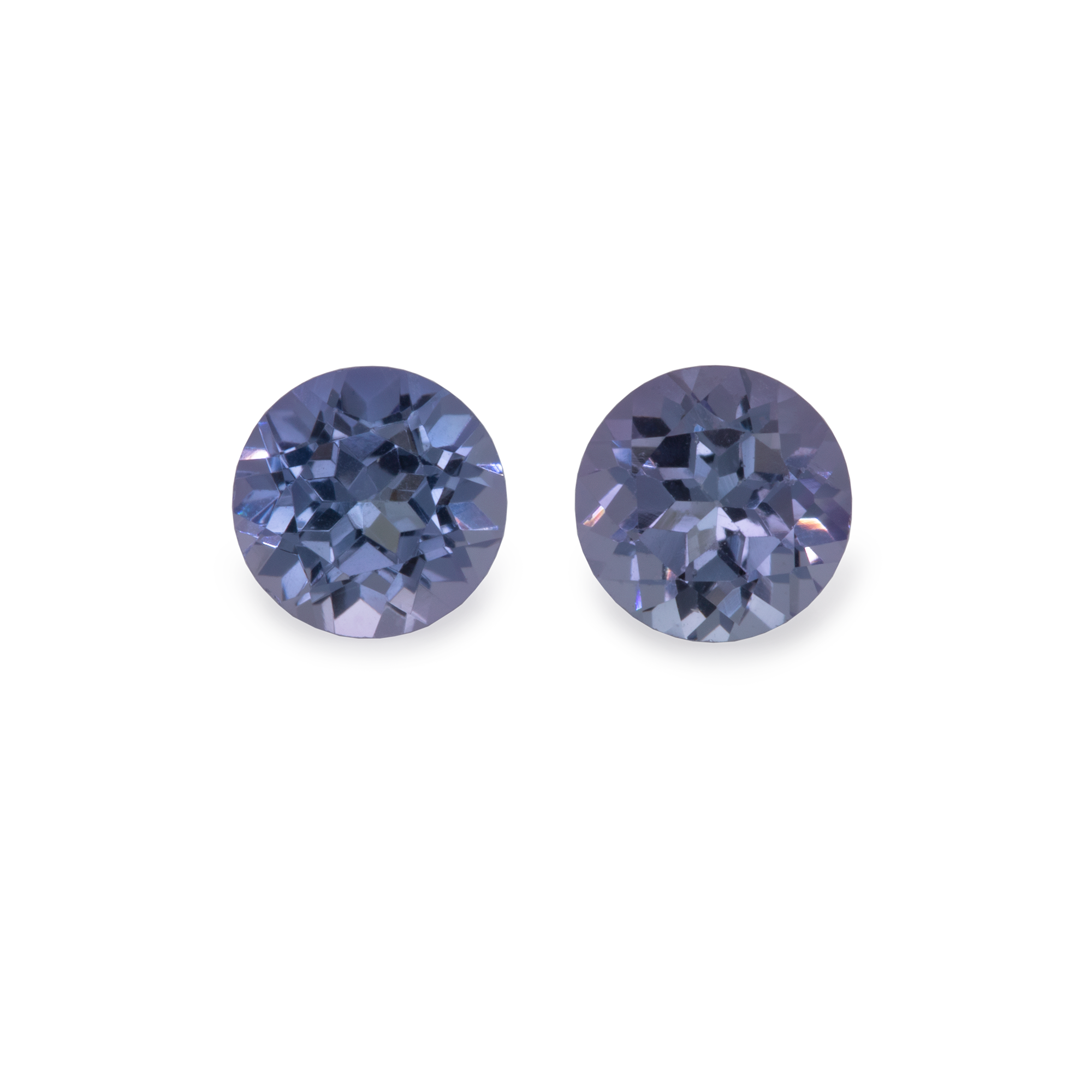 Tanzanite Pair - A, round, 4x4 mm, 0.56 cts, No. TZ27001