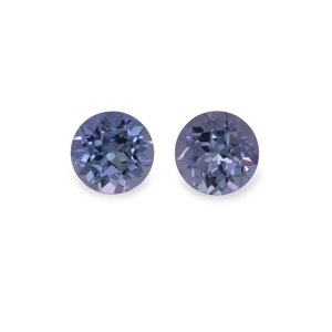 Tanzanite Pair - A, round, 4x4 mm, 0.56 cts, No. TZ27001