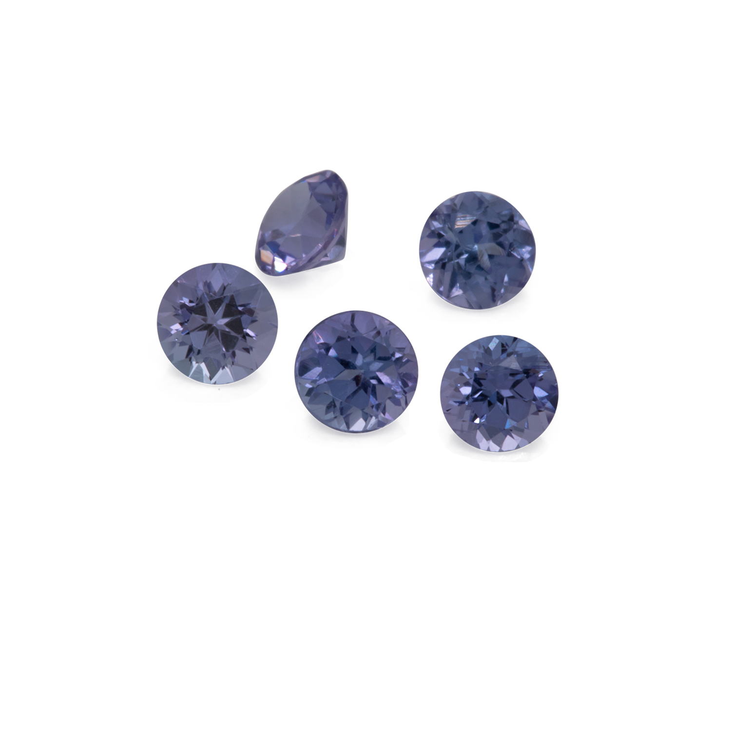 Tanzanite - AA, round, 2.5x2.5 mm, 0.063-0.075 cts, No. TZ35002