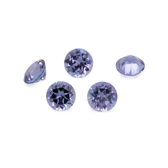 Tansanit - A, rund, 3x3 mm, 0,09-0,15 cts, Nr. TZ36001