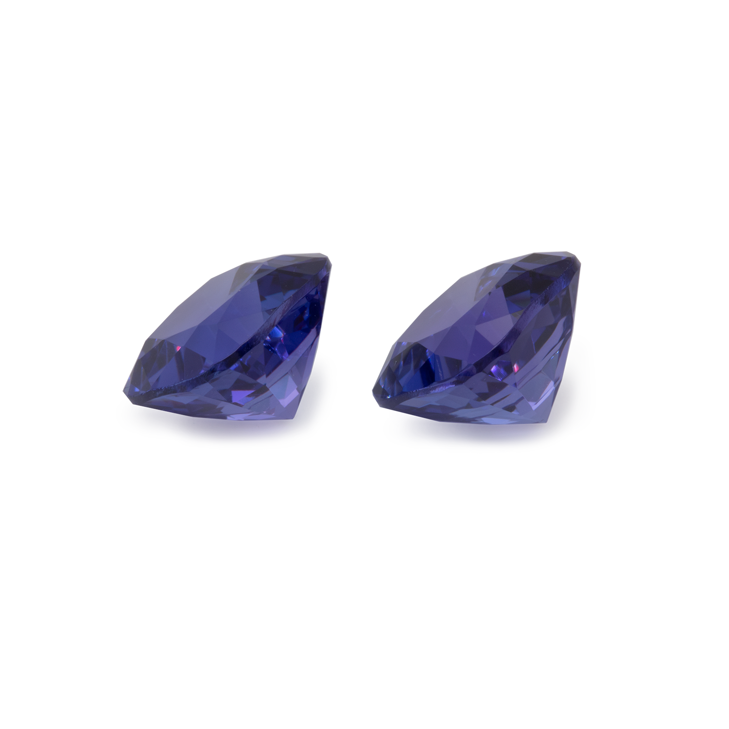 Tanzanite Pair - AAA, cushion, 8x8 mm, 4.86 cts, No. TZ90006