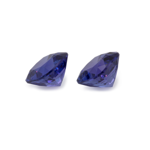 Tanzanite Pair - AAA, cushion, 8x8 mm, 4.86 cts, No. TZ90006