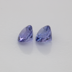Tansanit Paar - blau, rund, 4x4 mm, 0.53 cts, Nr. TZ99014