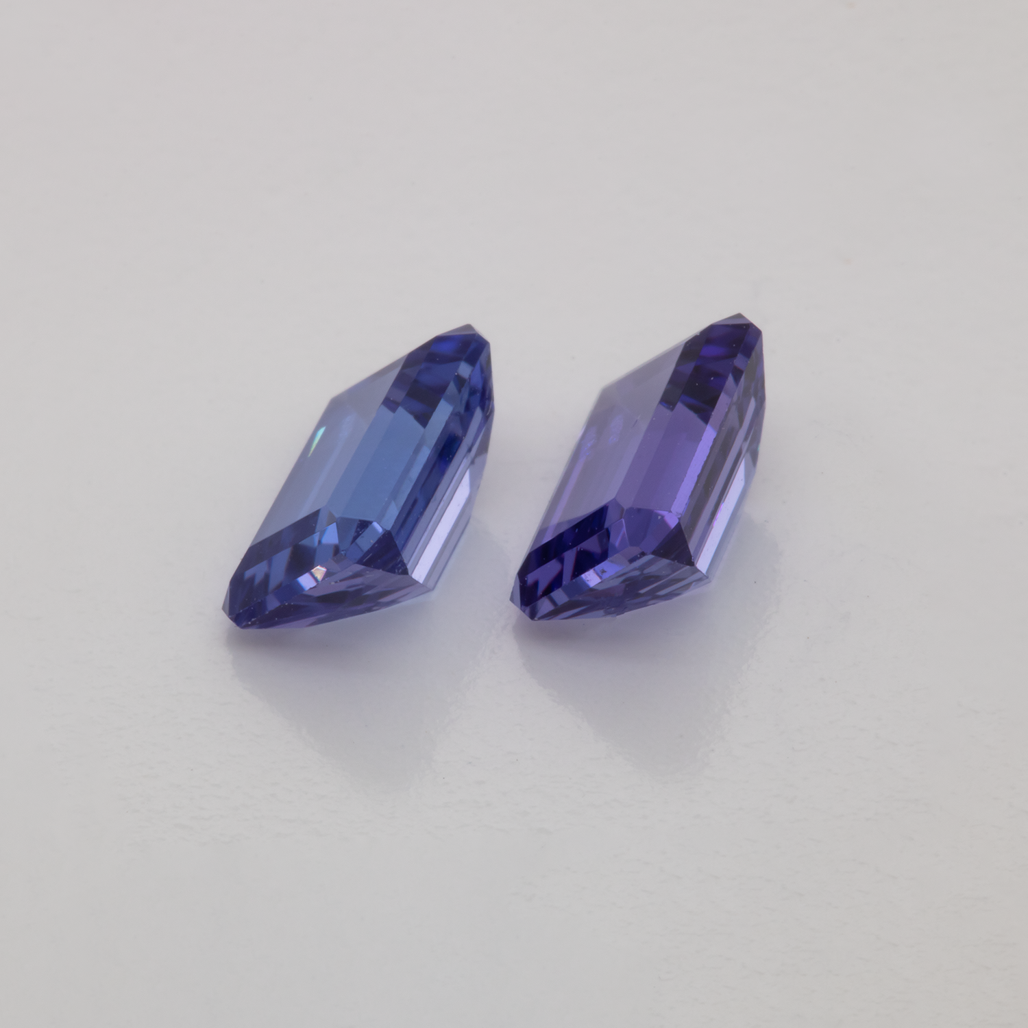 Tansanit Paar - AA, achteck, 7x5 mm, 2.12 cts, Nr. TZ99022