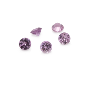 Sapphire - pink, round, 1x1 mm, approx. 0.005 cts, No. XSR11113
