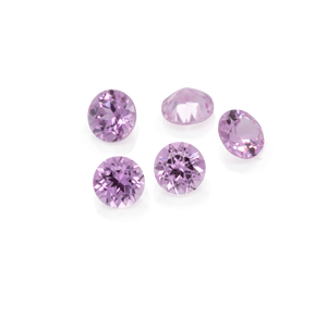 Saphir - rosa, rund, 1,5x1,5 mm, ca. 0,016 cts, Nr. XSR11114