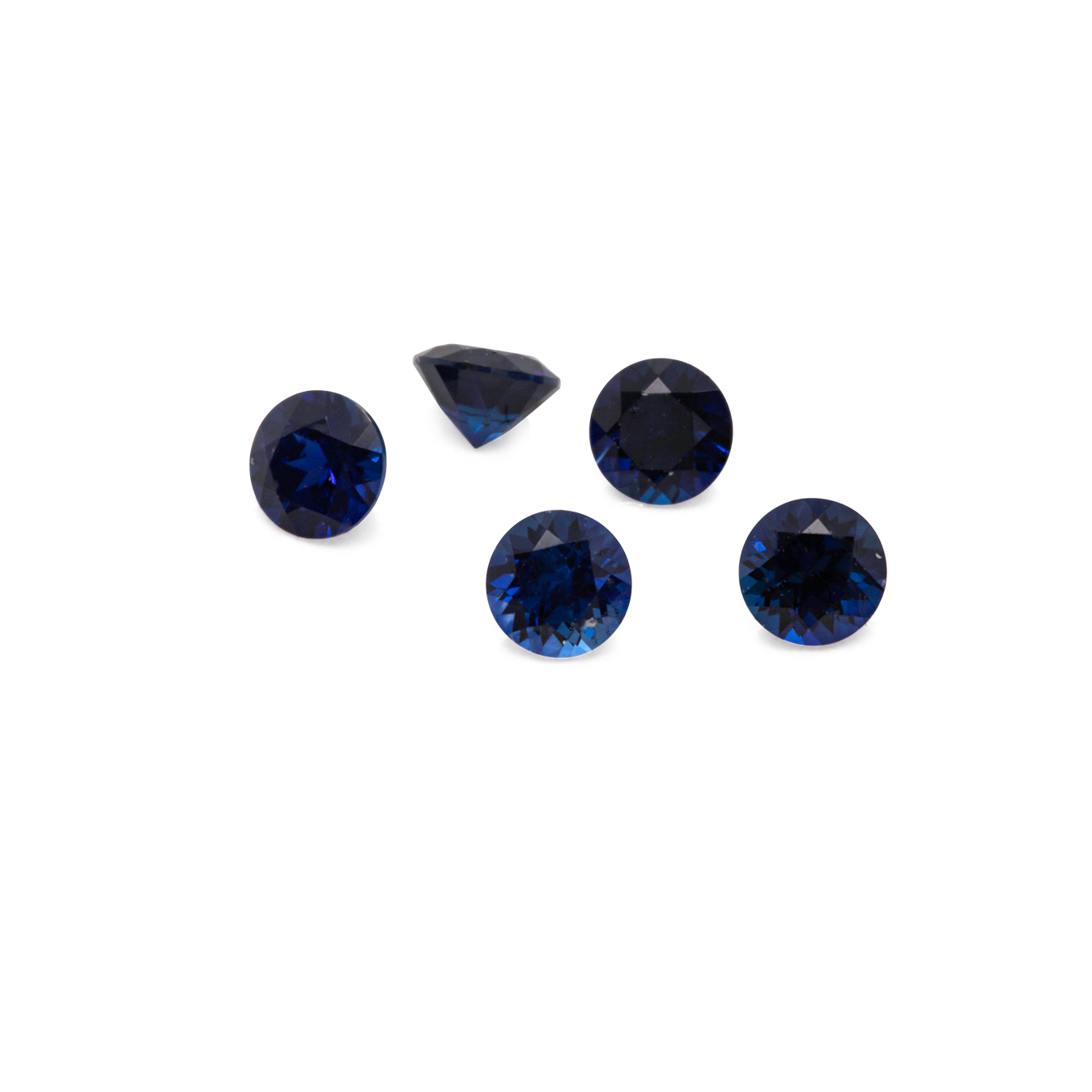 Saphir - dunkel blau, rund, 2x2 mm, ca. 0,04 cts, Nr. XSR11125