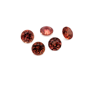 Sapphire - orange, round, 2x2 mm, approx. 0.04 cts, No. XSR11127