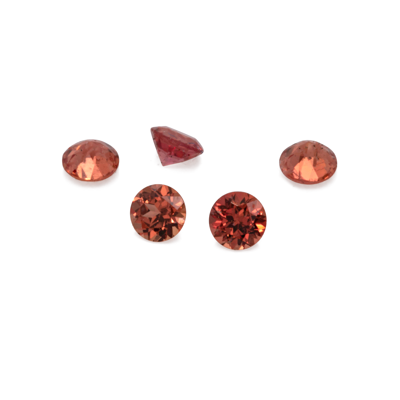 Saphir - orange/rot, rund, 1,5x1,5 mm, ca. 0,016 cts, Nr. XSR11135
