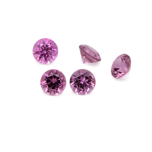Saphir - hell lila/rosa, rund, 1,5x1,5 mm, ca. 0,016 cts, Nr. XSR11137
