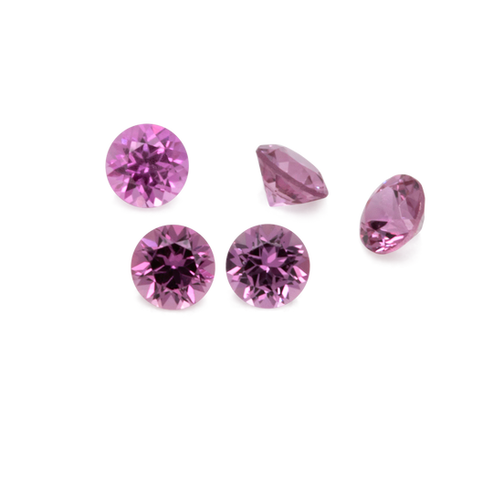 Saphir - hell lila/rosa, rund, 1,5x1,5 mm, ca. 0,016 cts, Nr. XSR11137