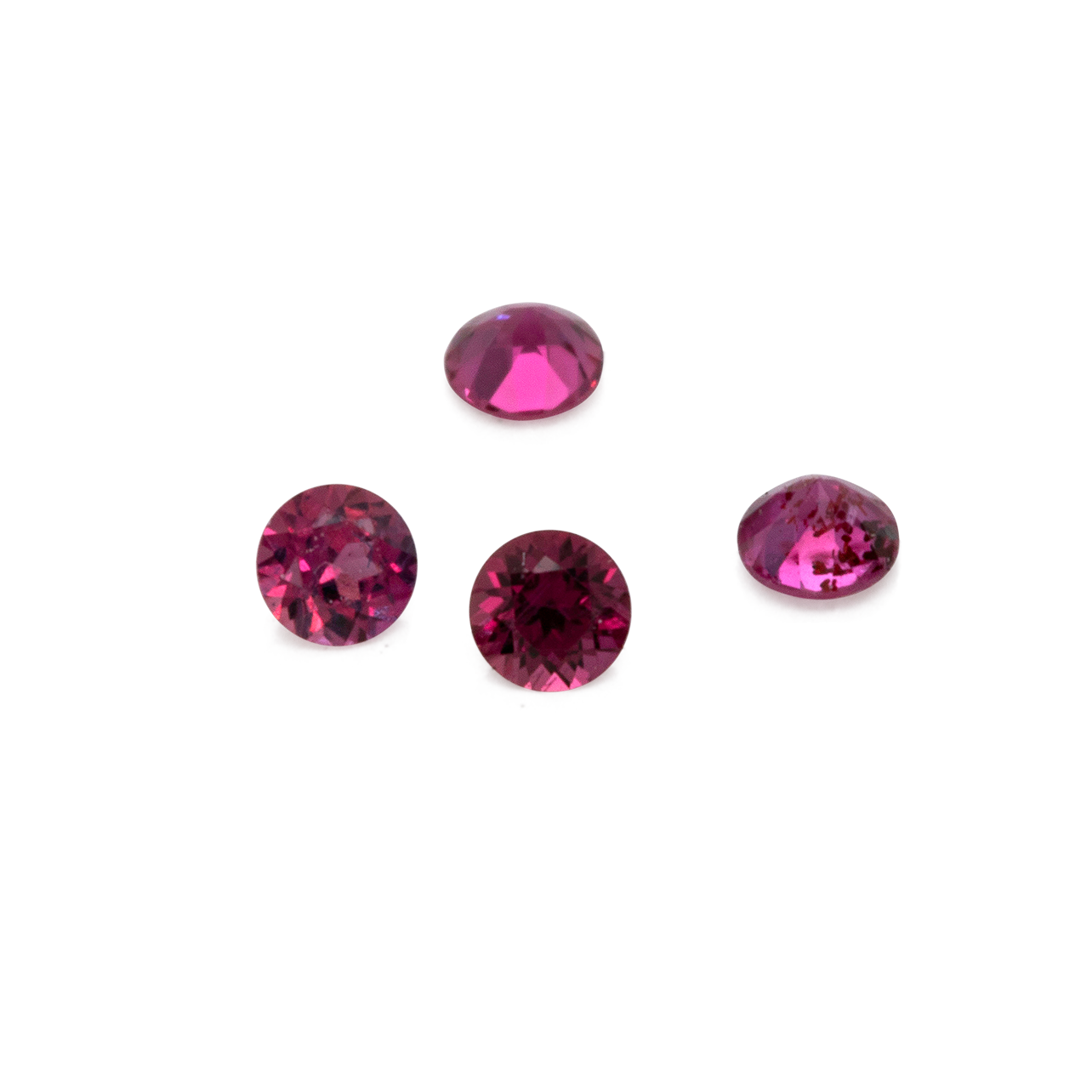 Sapphire - red, round, 1.5x1.5 mm, approx. 0.016 cts, No. XSR11139