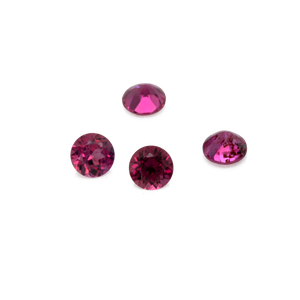 Sapphire - red, round, 1.5x1.5 mm, approx. 0.016 cts, No. XSR11139