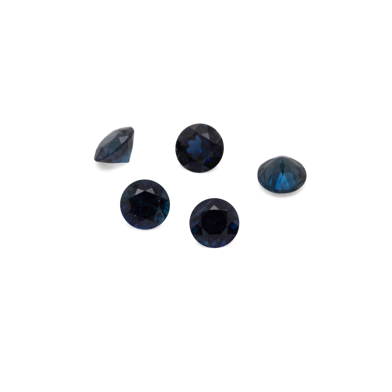 Saphir - dunkel blau, rund, 1,5x1,5 mm, ca. 0,016 cts, Nr. XSR11143