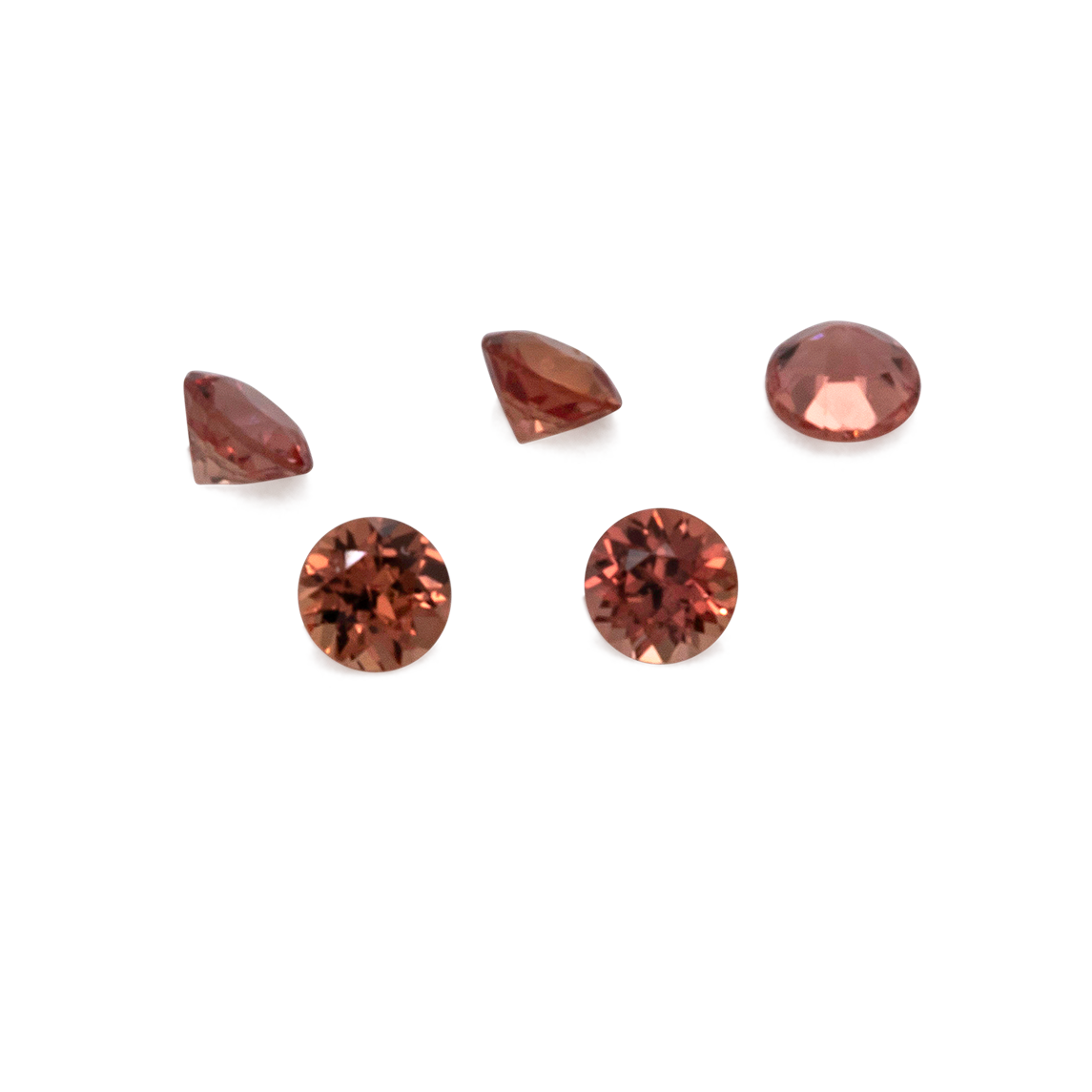 Sapphire - orange, round, 1x1mm, approx. 0.005 cts, No. XSR11148