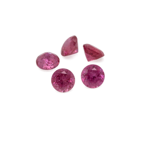 Sapphire - pink, round, 2x2 mm, approx. 0.04 cts, No. XSR11156