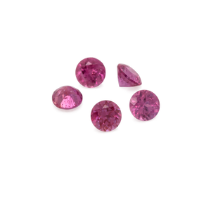 Sapphire - red/pink, round, 2x2 mm, approx. 0.04 cts, No. XSR11159
