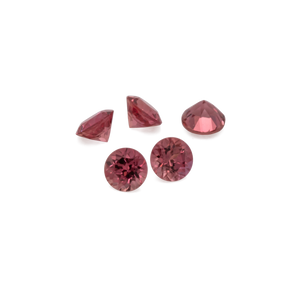 Sapphire - red, round, 1.5x1.5 mm, approx. 0.02 cts, No. XSR11163