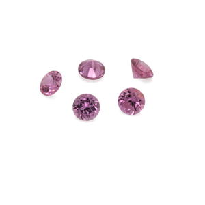 Sapphire - pink, round, 1.5x1.5 mm, approx. 0.02 cts, No. XSR11179