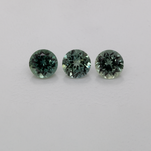Sapphire Set - blue/green, round, 3.5x3.5 mm, 0.67 cts, No. XSR11189