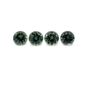 Sapphire Set - blue/green, round, 3.6x3.6 mm, 0.87 cts, No. XSR11190