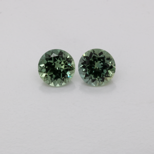 Sapphire Pair - green/blue, round, 3.6x.6 mm, 0.45 cts, No. XSR11192