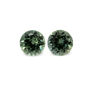 Sapphire Pair - green/blue, round, 3.6x.6 mm, 0.45 cts, No. XSR11192