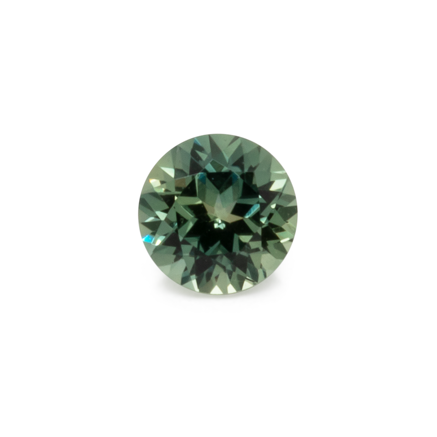 Sapphire - blue/green, round, 4.1x4.1 mm, 0.35 cts, No. XSR11214