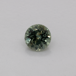 Sapphire - grey/green, round, 4x4 mm, 0.34 cts, No. XSR11222