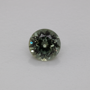 Saphir - grün/grau, rund, 4x4 mm, 0,32 cts, Nr. XSR11228