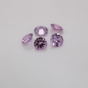 Sapphire - pink, round, 3x3 mm, 0.11-0.14 cts, No. XSR11234
