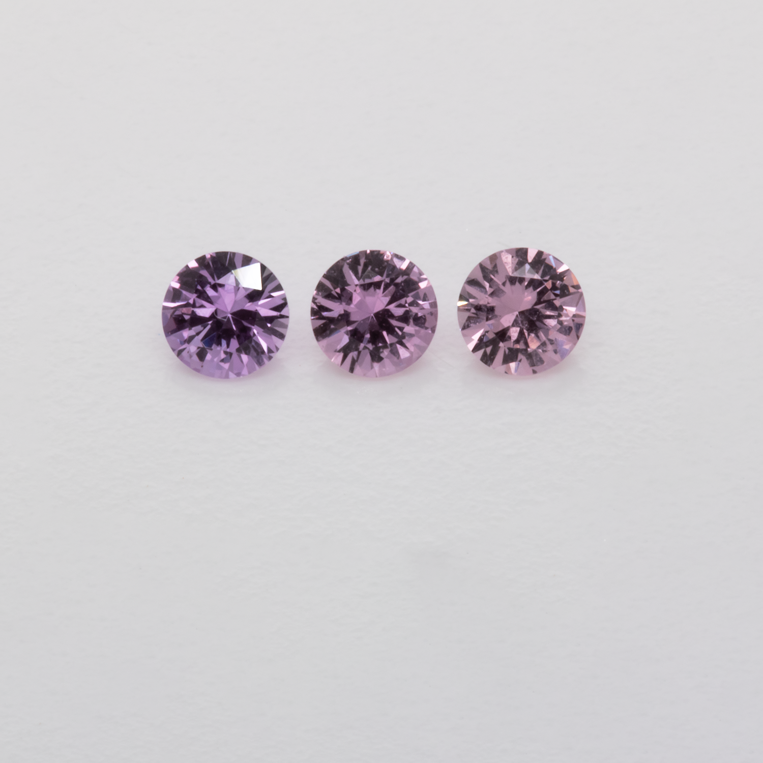 Sapphire Set - pink, round, 3x3 mm, 0.36 cts, No. XSR11241