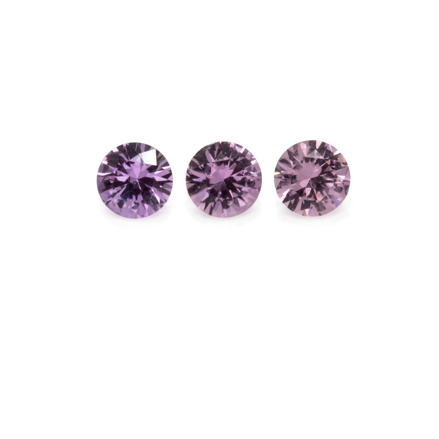 Sapphire Set - pink, round, 3x3 mm, 0.36 cts, No. XSR11241