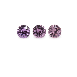 Sapphire Set - pink, round, 3x3 mm, 0.36 cts, No. XSR11241