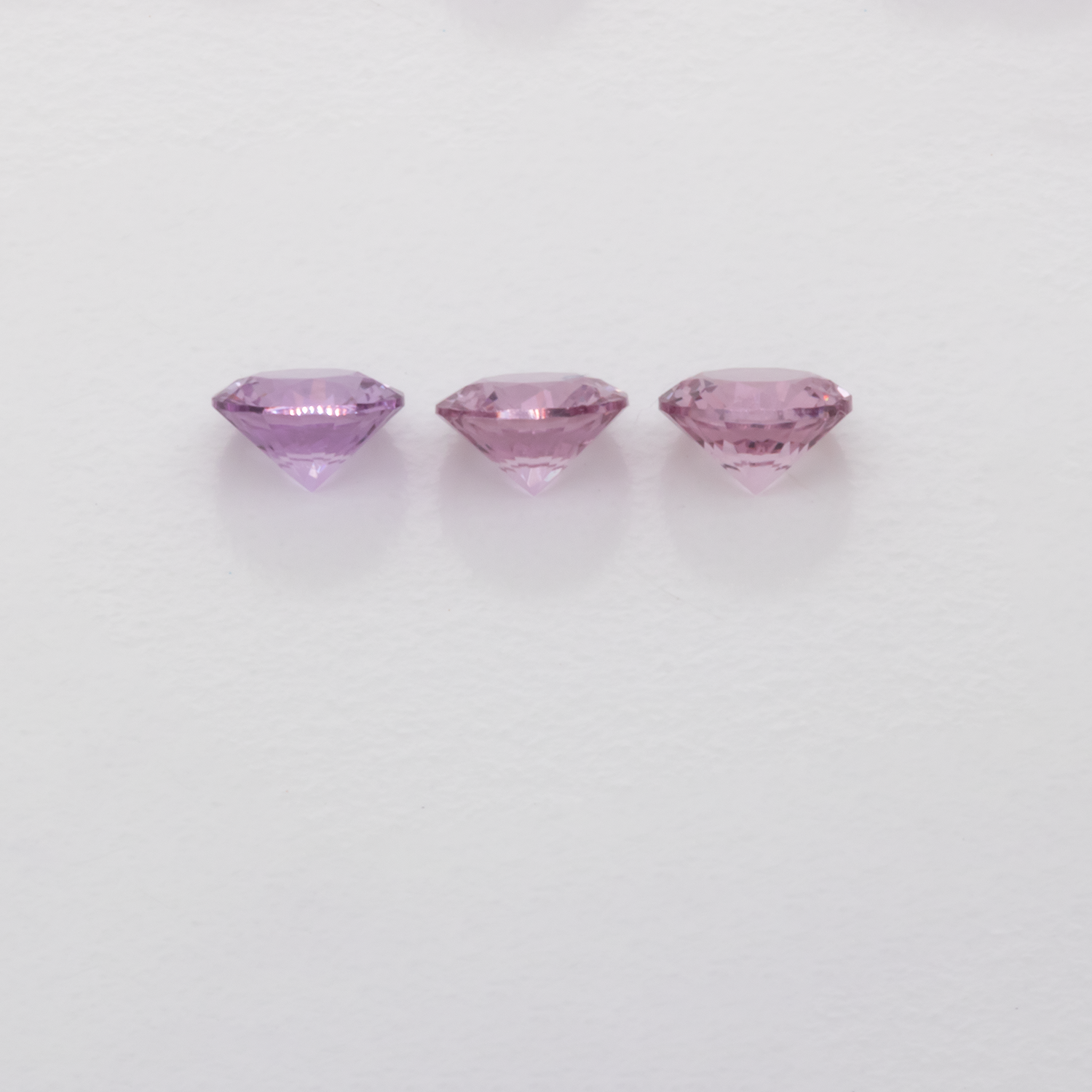 Sapphire Set - pink, round, 3x3 mm, 0.36 cts, No. XSR11241