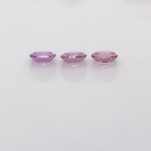 Sapphire Set - pink, round, 3x3 mm, 0.36 cts, No. XSR11241