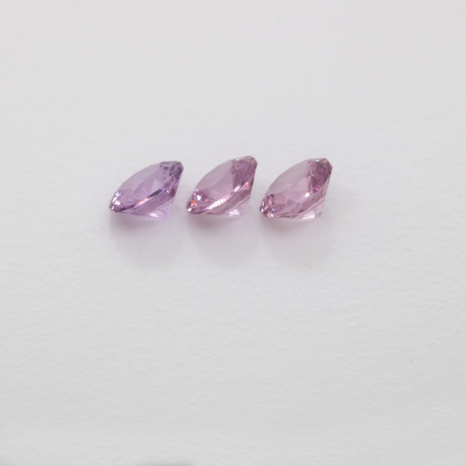Sapphire Set - pink, round, 3x3 mm, 0.36 cts, No. XSR11241