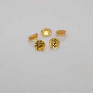 Sapphire - yellow, round, 2.25x2.25 mm, 0.06 cts, No. XSR11244