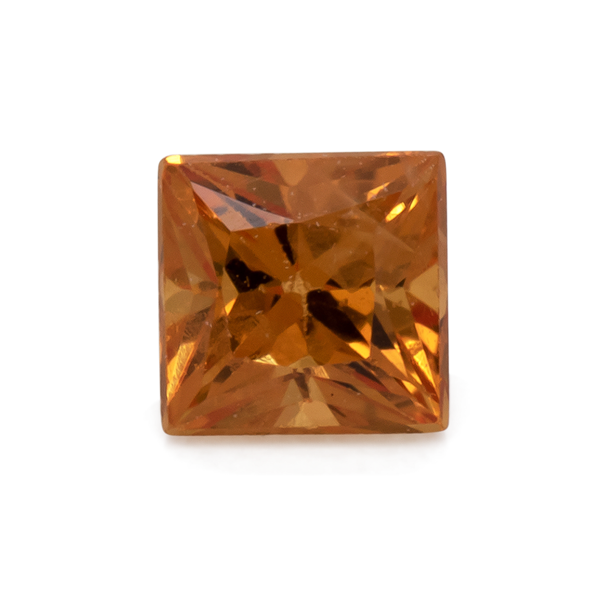 Sapphire - orange, square, 2.3x2.3 mm, 0.10 cts, No. XSR11250